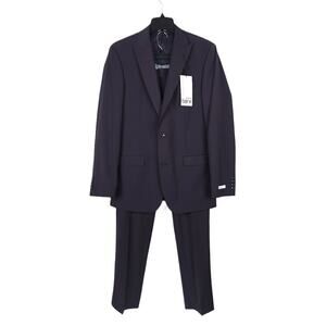 Bar III Mens Slim Fit 2 Piece Suit 44L 38x32 Purple Dark Burgundy Wool NWT